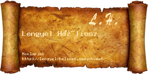 Lengyel Héliosz névjegykártya